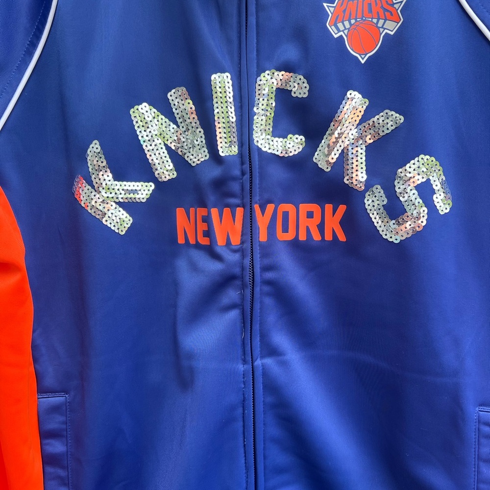 NBA Blue and Orange Bomber Jacket - Picture 3 of 4